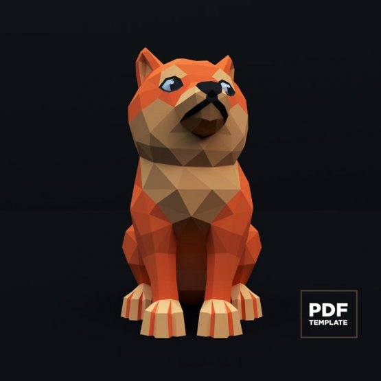 Shiba-inu papercraft