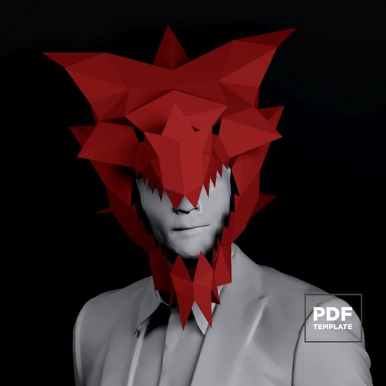 Dragon mask papercraft