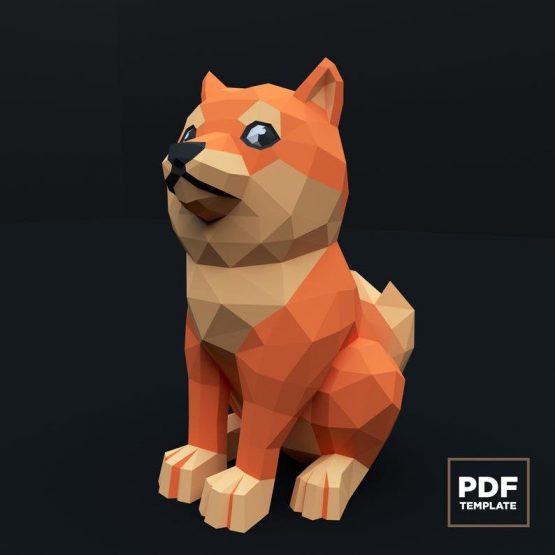 Shiba-inu papercraft