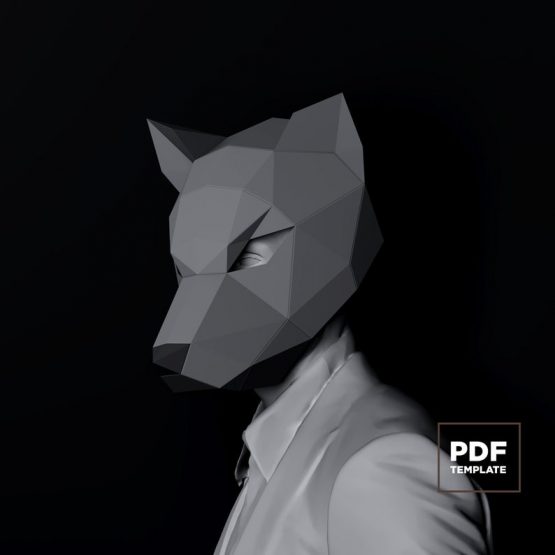 Wolf mask papercraft