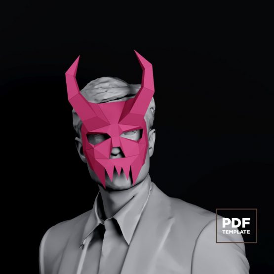 Demon mask papercraft