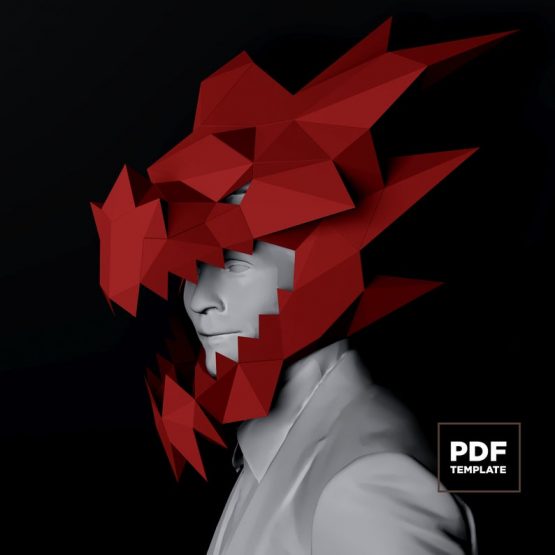 Dragon mask papercraft