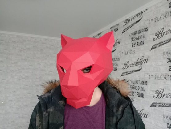 Jaguar mask papercraft