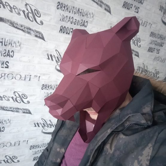 Bear mask papercraft