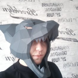 Wolf mask papercraft
