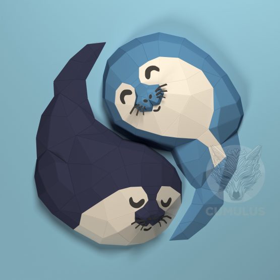 Seal Pups papercraft